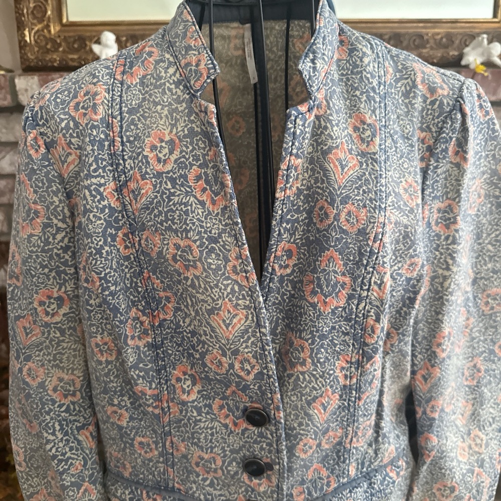Free people Floral Printed Blazer Sz 6 - Picture 3 of 8